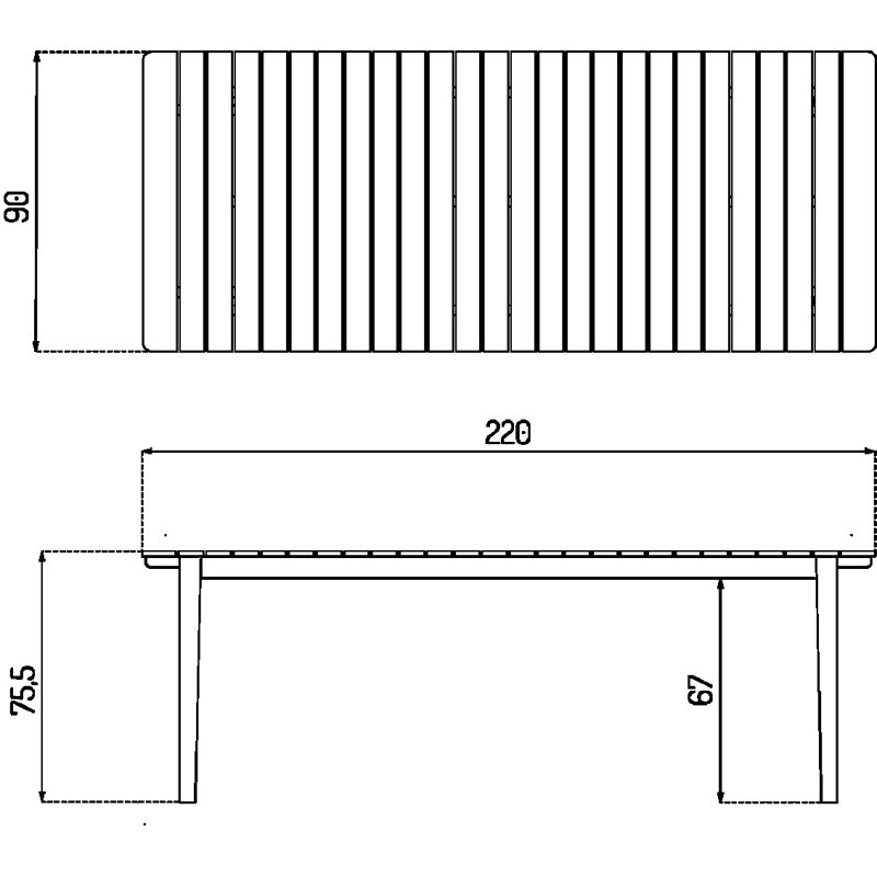 Sammen Outdoor Teak Garden Table
