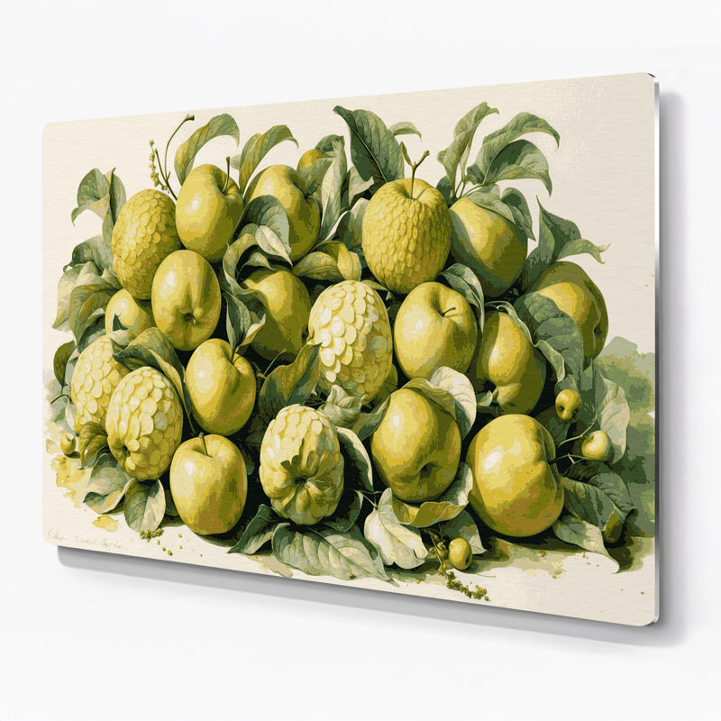 Art mural en métal crème, H 11 po x l 14 po