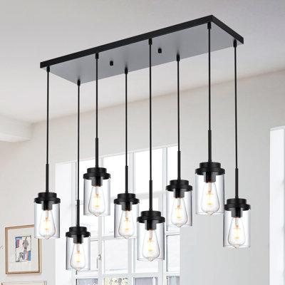 Luminaire suspendu pour îlot de cuisine 8 lumières Ashlan