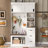 Modern Entryway Bench With Coat Rack, 3 Shelves And Drawers, 3 Sturdy Hooks, 40.2'' Wide Hall Tree With Storage Bench For Hallway, Entryway, Living Room