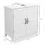 Meuble-lavabo blanc avec tablette intérieure réglable Space