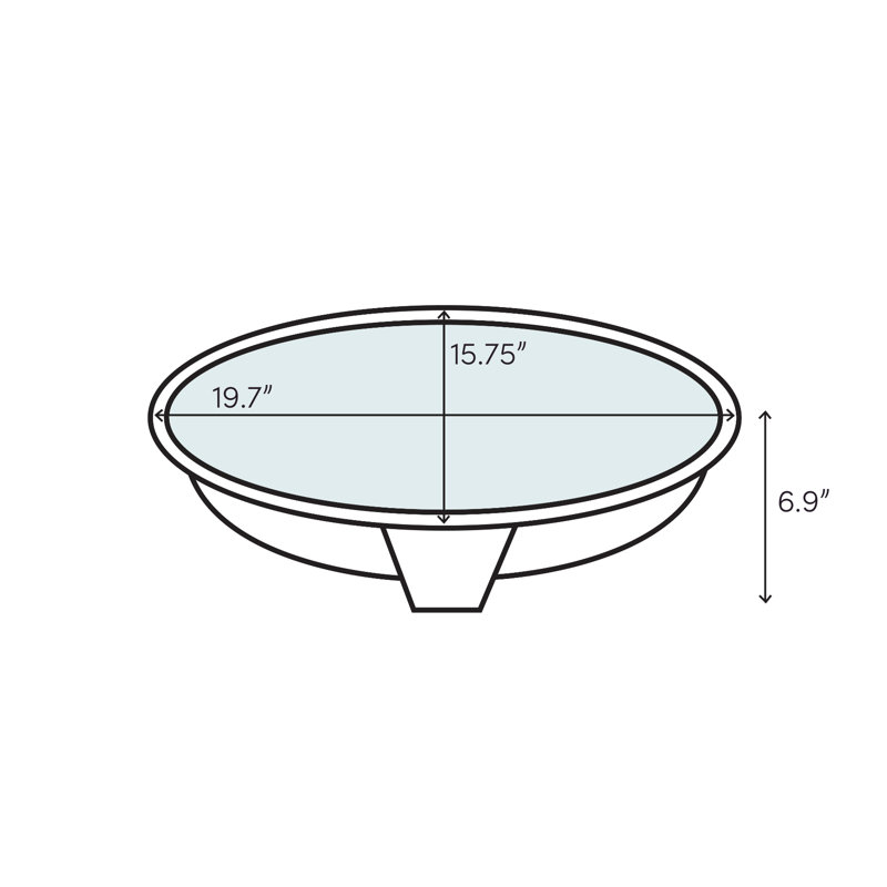 Hardware Resources 15.75'' Porcelain Oval Bathroom Sink, White