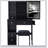 Compact Vanity Table With LED Mirror, Power Station, And Cushioned Stool For Small Bedrooms, Tri-Color Lighting, And Adjustable Brightness-1429916787