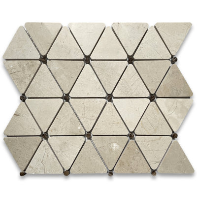 13 in. x 11 in. Polished Marble Tile