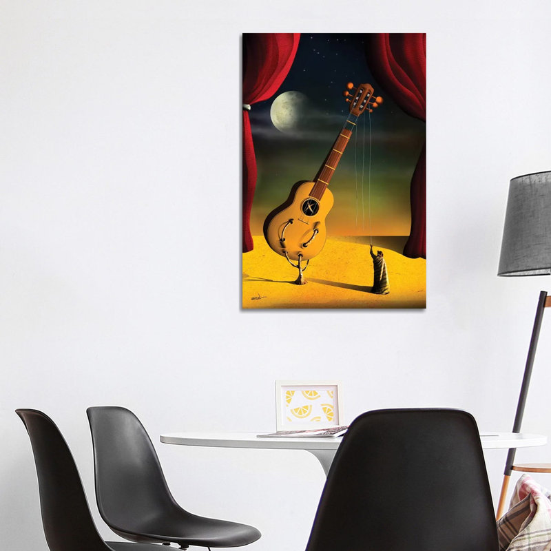 Violao (Guitar) by Marcel Caram - Print on Canvas, 101.6 cm H x 66.04 cm W x 1.91 cm D, Wrapped Canvas