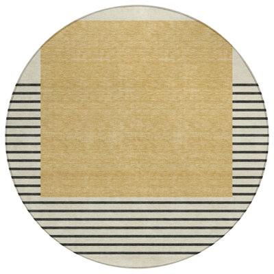 Sienna Gold Washable Indoor-Outdoor Rug - 