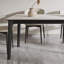Ash wood rectangular rock plate dining table-108644235