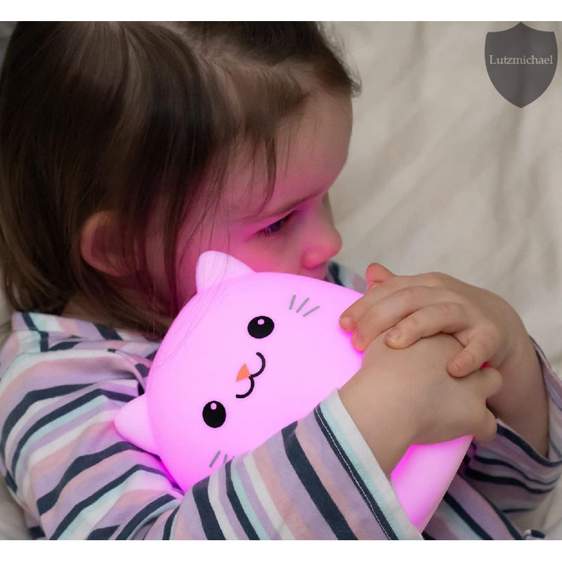 Adorable Cat-Shaped Silicone Nursery Night Light