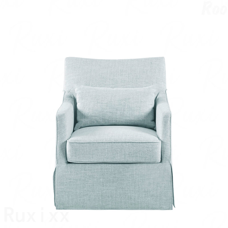 Chaise pivotante à jupe, Bleu clair