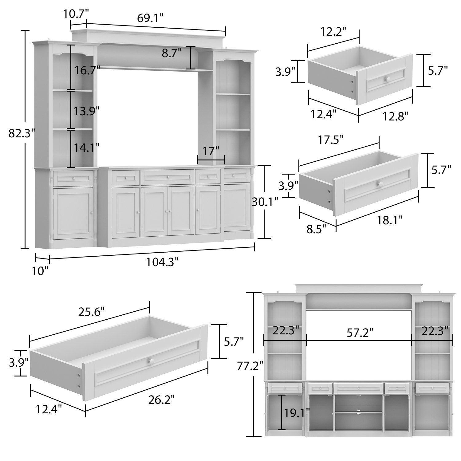 Red Barrel Studio® 104 3 #39 #39 W Entertainment Center Equipped With Red Barrel Studio® 104 3 #39 #39 W Entertainment Center Equipped With
