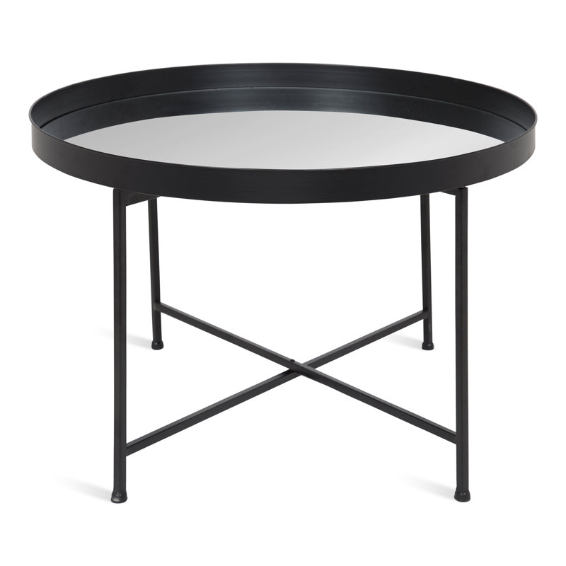 Table basse Dina, Noir, Miroir