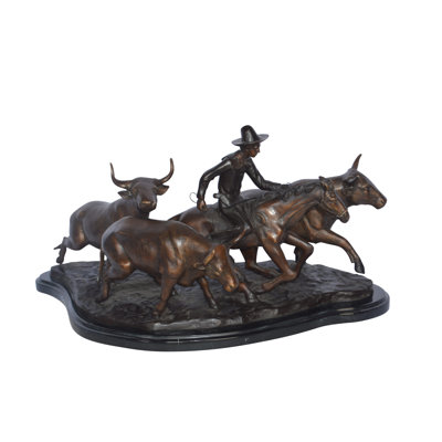 Stampede By Remington Bronze Statue - Size: 30"L X 17"W X 15"H.