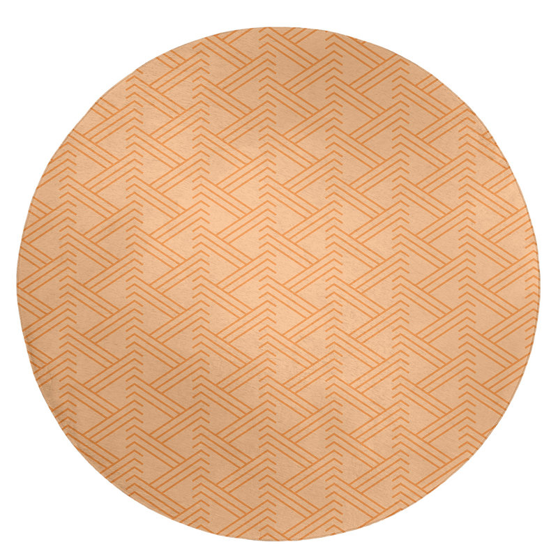 Chenille Geometric Indoor Rug, Round 5'