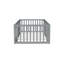 Lit simple pour enfant Montessori avec clôture et porte, lit en bois d'hévéa avec garde-corps pour enfants, gris-29580752-29580758