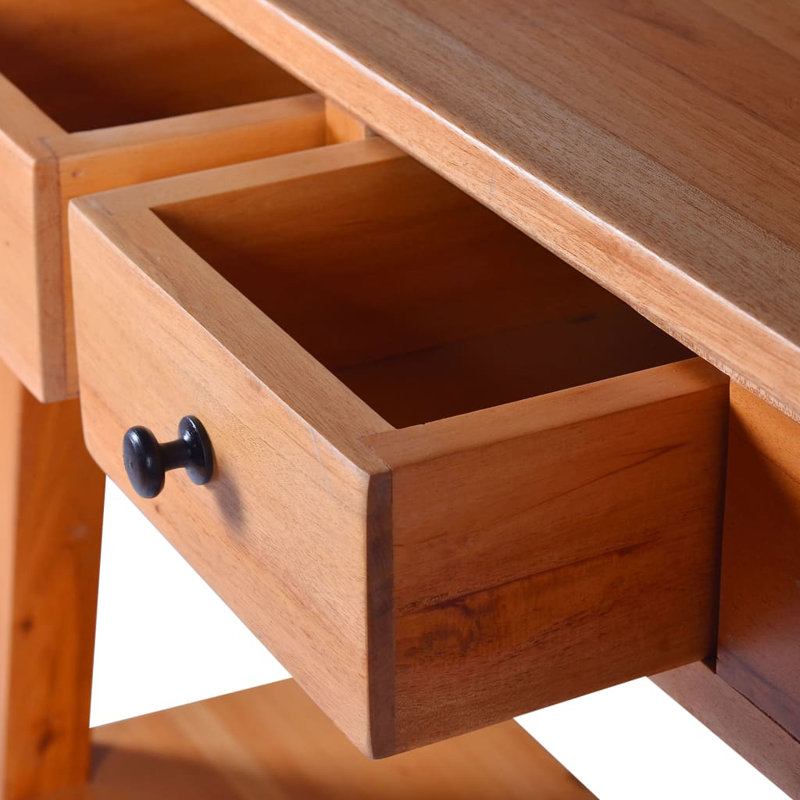 Delvonte Solid Wood Console Table, Wanut