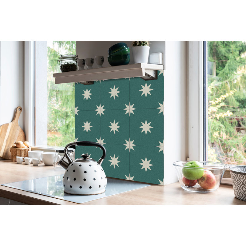 Hinnerk 30cm W x 30cm L Vinyl Peel and Stick Field Tile