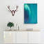View If the Northern Lights in Abstract - Wrapped Canvas-55370080