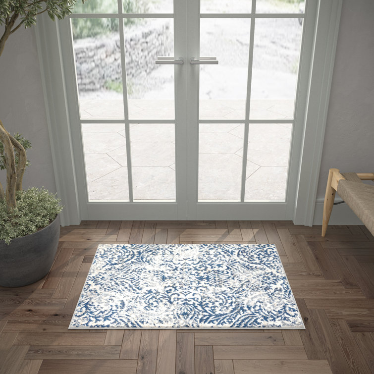 Dakoda Damask Cream Area Rug