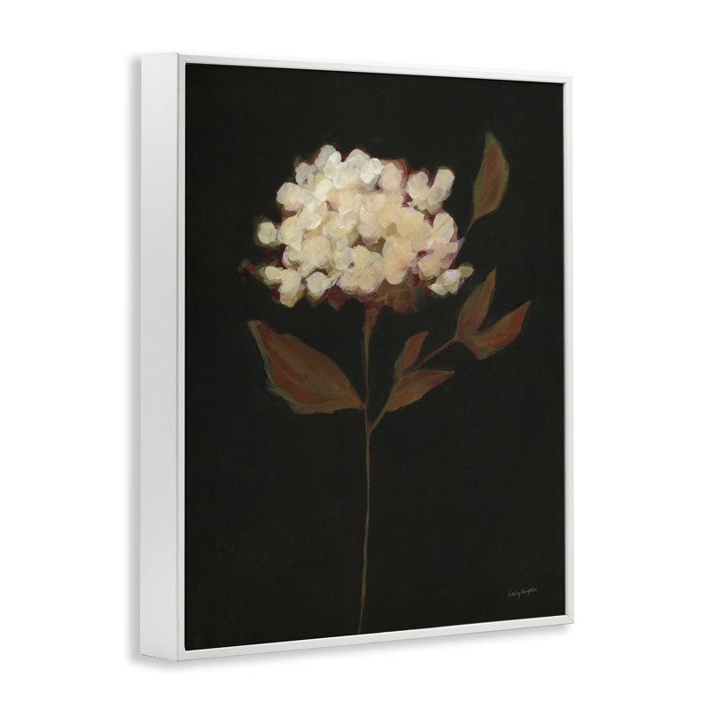 Art floral foncé par Haley Knighten bg-039, Blanc, H 14 po x l 11 po
