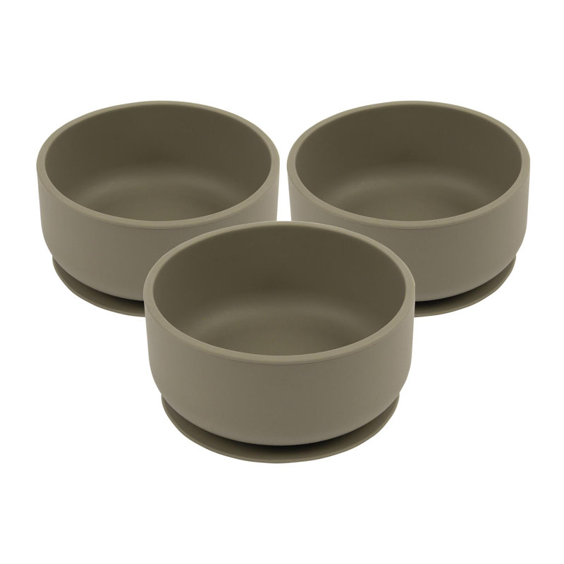 Tiny Dining - Baby Silicone Suction Bowls, Silver