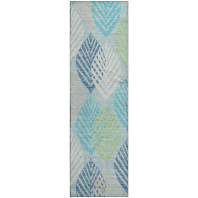 Premium Machine Washable Prisco Teal Rug