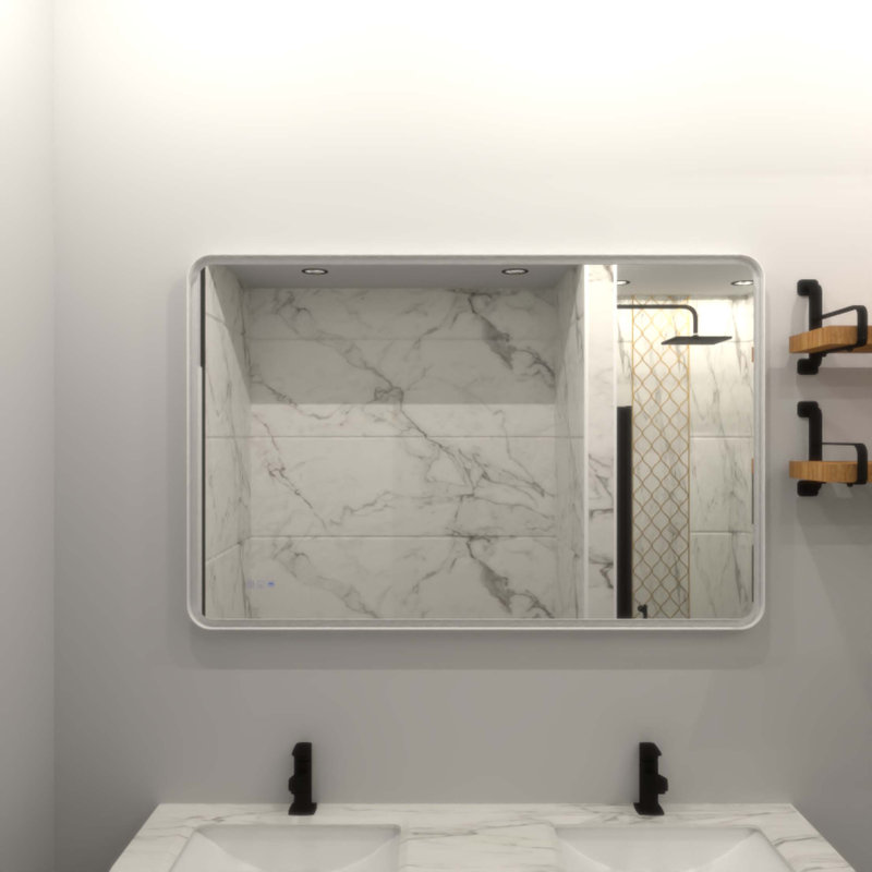 Miroir de salle de bain rectangulaire à DEL, 36 po x 60 po