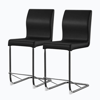 Upholstered Counter Stool with Metal Frame