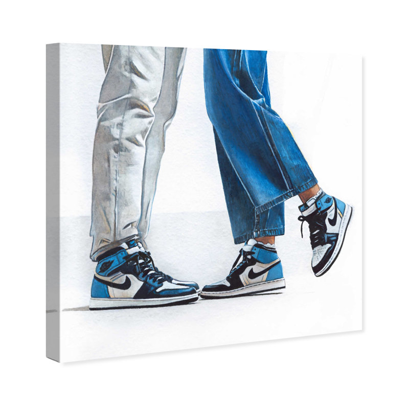 «A Cool Couple» sur toile, L 12 po x H 12 po x P 0,8 po