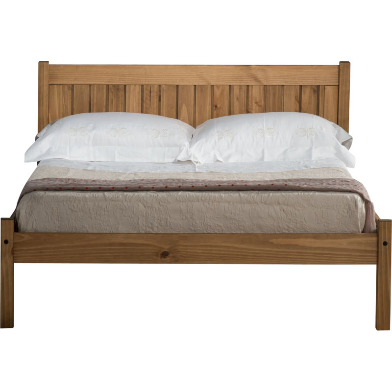 Oslo Bed Frame, Double (4'6), Waxed Pine