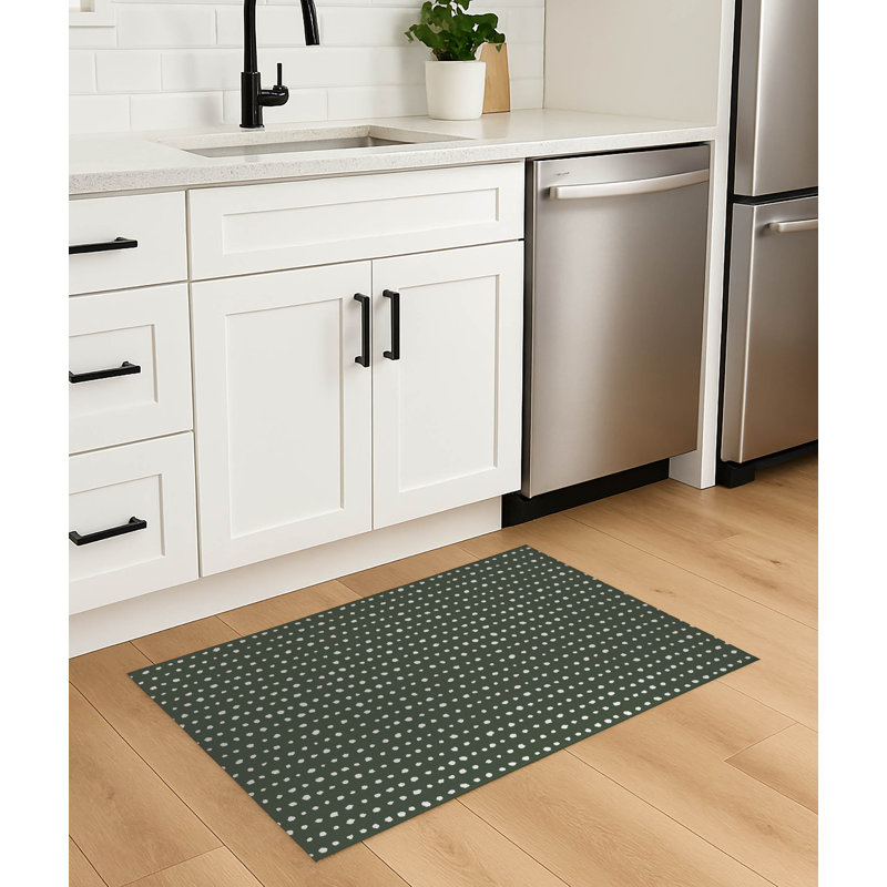 Tapis de cuisine léger Dot Dot, Chimichurri, Rectangulaire 2 pi x 3 pi