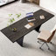 Bureau rectangulaire en bois massif noir et acier au carbone noir-73175733