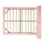 Queen Floating PU Leather Platform Bed with LED Lights, Upholstered Button-Tufted Headboard, Modern Platform Bed, No Box Spring, Pink-627831957