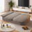 Lozena Boneless 79'' Convertible Corduroy Sleeper Sofa Bed, 15'' Thick Full-Size Compression Mattress Couch-477552540