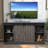 Gracie Oaks 63" Farmhouse Fireplace Tv Stand With Sliding Barn Door For Tvs Up To 73", Entertainment Center Tv Console Tabler With Storage Adjustable Shelves-149106921