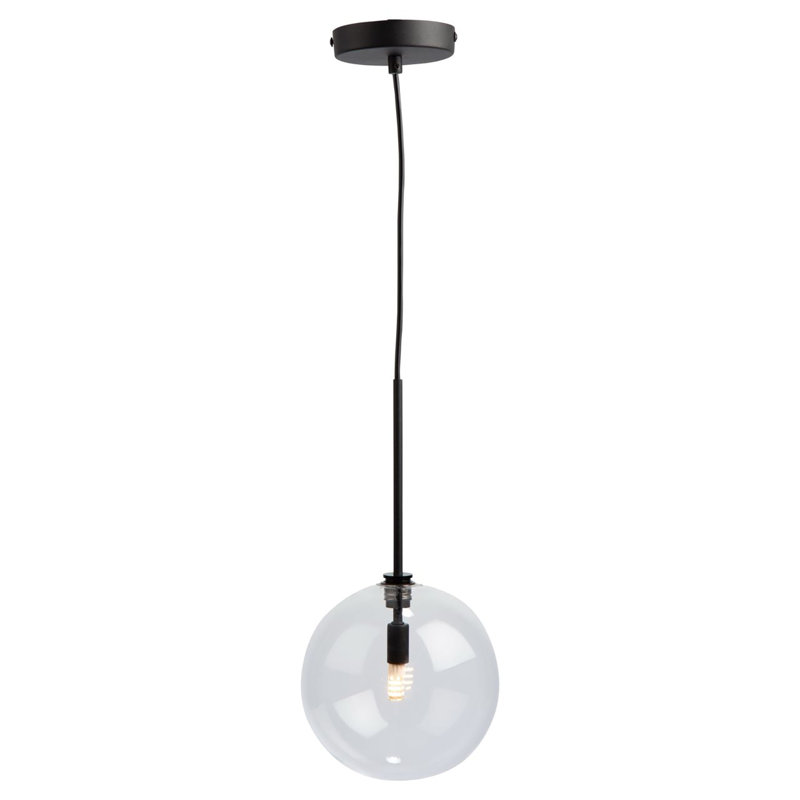 Matte Black Mini Globe LED Pendant Light