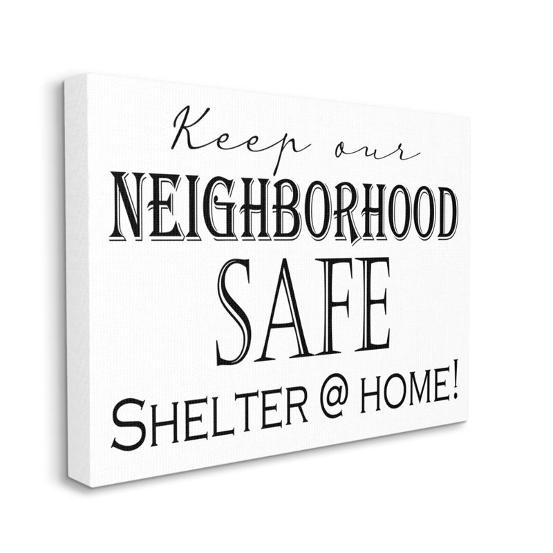 «Shelter at Home», reproduction d'art textuel, Toile tendue, H 16 po x l 20 po