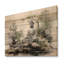 Zen Garden I - Bouddhisme, art mural sur bois de pin naturel-101403361