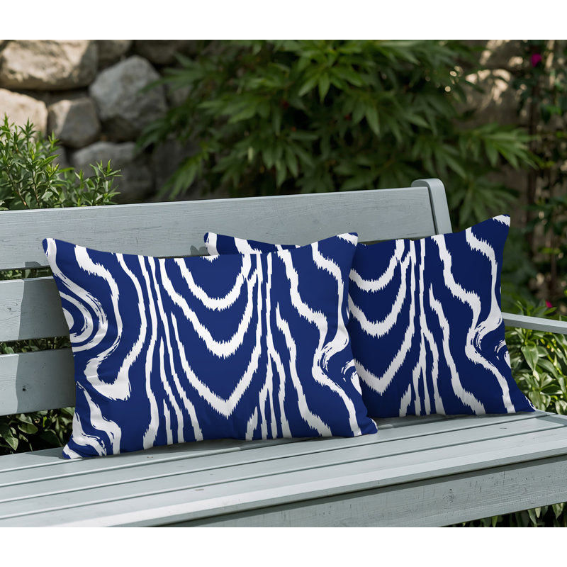Oreiller réversible intérieur / extérieur Meli, 20x14, Blue