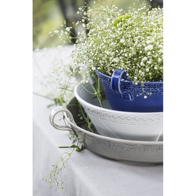 Rua Nova Earthenware Salad Bowl, Morning Blue