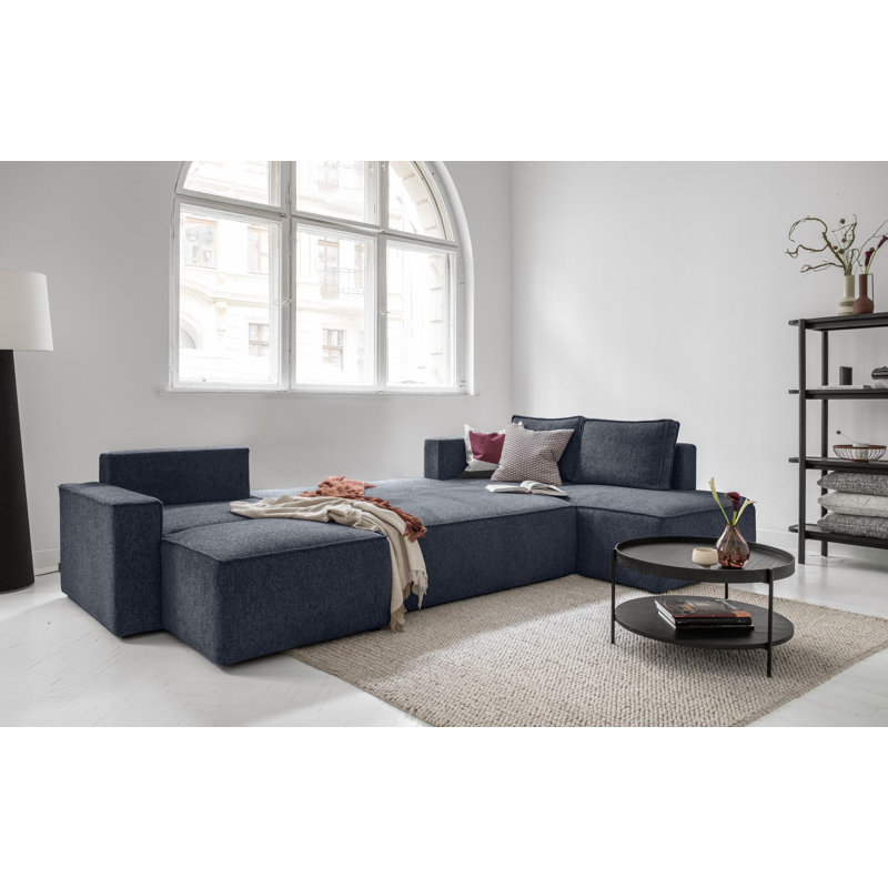 Brave Dave 8 Seater Corner Sofa , Navy Blue