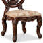Ensemble de 2 chaises d'appoint en tissu brun cerise / brun clair Kenzo