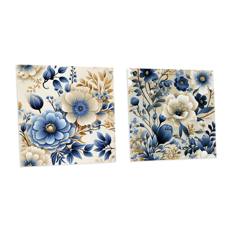 Chatsworth - Ensemble de 2 art mural en verre acrylique, H 16 po x l 33 po