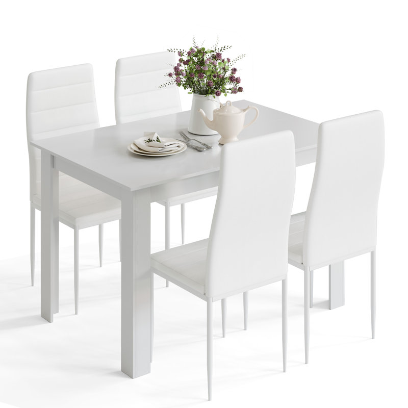 4 - Person Dining Set, White