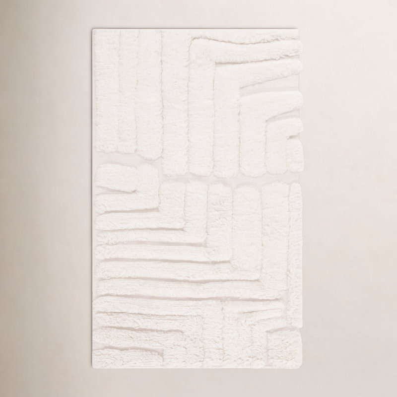 Tapis en laine à motif abstrait Fernande, Rectangulaire 3 pi x 5 pi