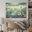 Refreshing Flower Lagoon I - Art mural en bois sur bois de pin naturel