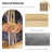 Bamboo Shoe Cabinet 6 Tier Shelves Shoe Storage Organizer Rack With 3 Hollow Doors