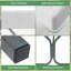 Red Barrel Studio 6 Ft Picnic Table Bench Set Outdoor Dining Table & 2 Benches With Metal Frame White-2104561710
