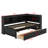 Twin Size L-Shaped Bookcases Bed With Power Outlets, USB And Two Drawers-911096450