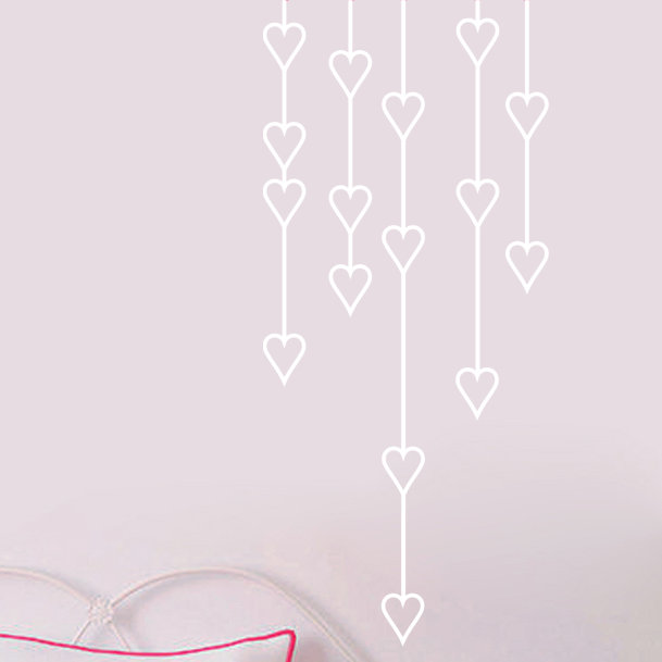 Abstract Non-Wall Damaging Wall Decal, White