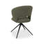 STELLA 360° RETURN SWIVEL CHAIR - BOUCLE FABRIC - BLACK SAND POWDER COATED LEGS (SINGLE)-667834416